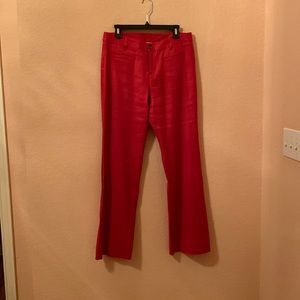 CAbi Valentine Trouser (Item 5503).  Red-high waist.